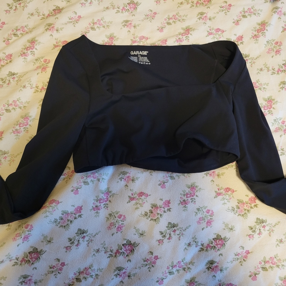 GARAGE Black Crop Top